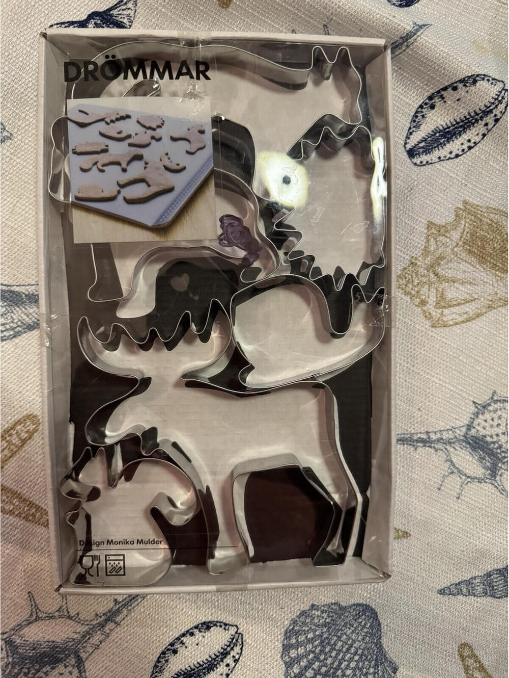 NEW Ikea Drommar Set of 6 Wild Animal Cookie Cutters Boxed Metal